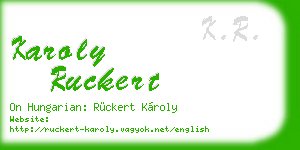 karoly ruckert business card