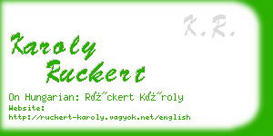 karoly ruckert business card